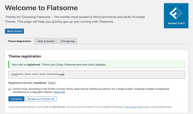 flatsome theme activation key